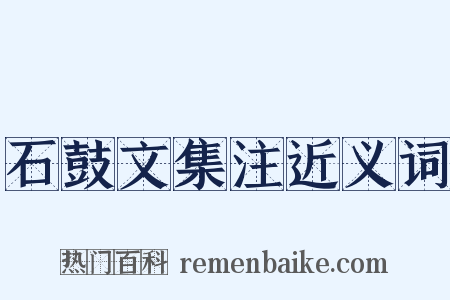 石鼓文集注近义词是什么意思的图片